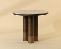 Andina Greige Marble & Two-Tone Bronze Gold Bistro Table