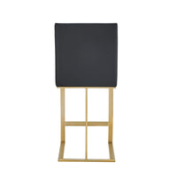 Camille Modern Dark Grey & Gold Steel Counter Stool