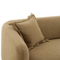 Lou 71.5” Cafe Au Lait Performance Velvet Loveseat
