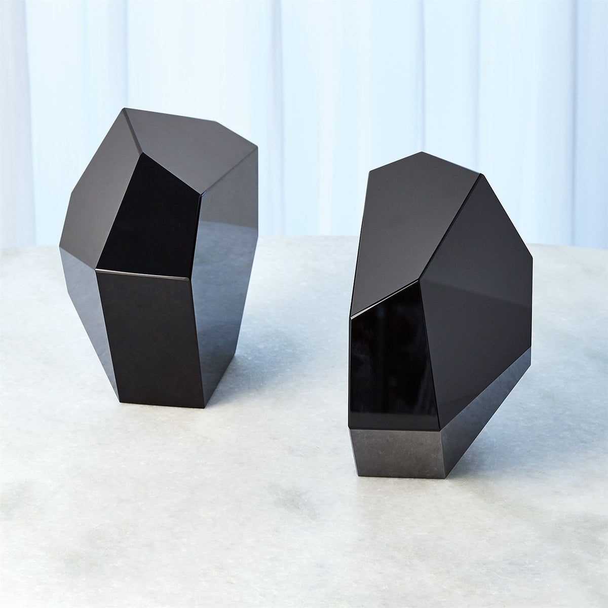 Cherie S/2 Black Crystal Bookends
