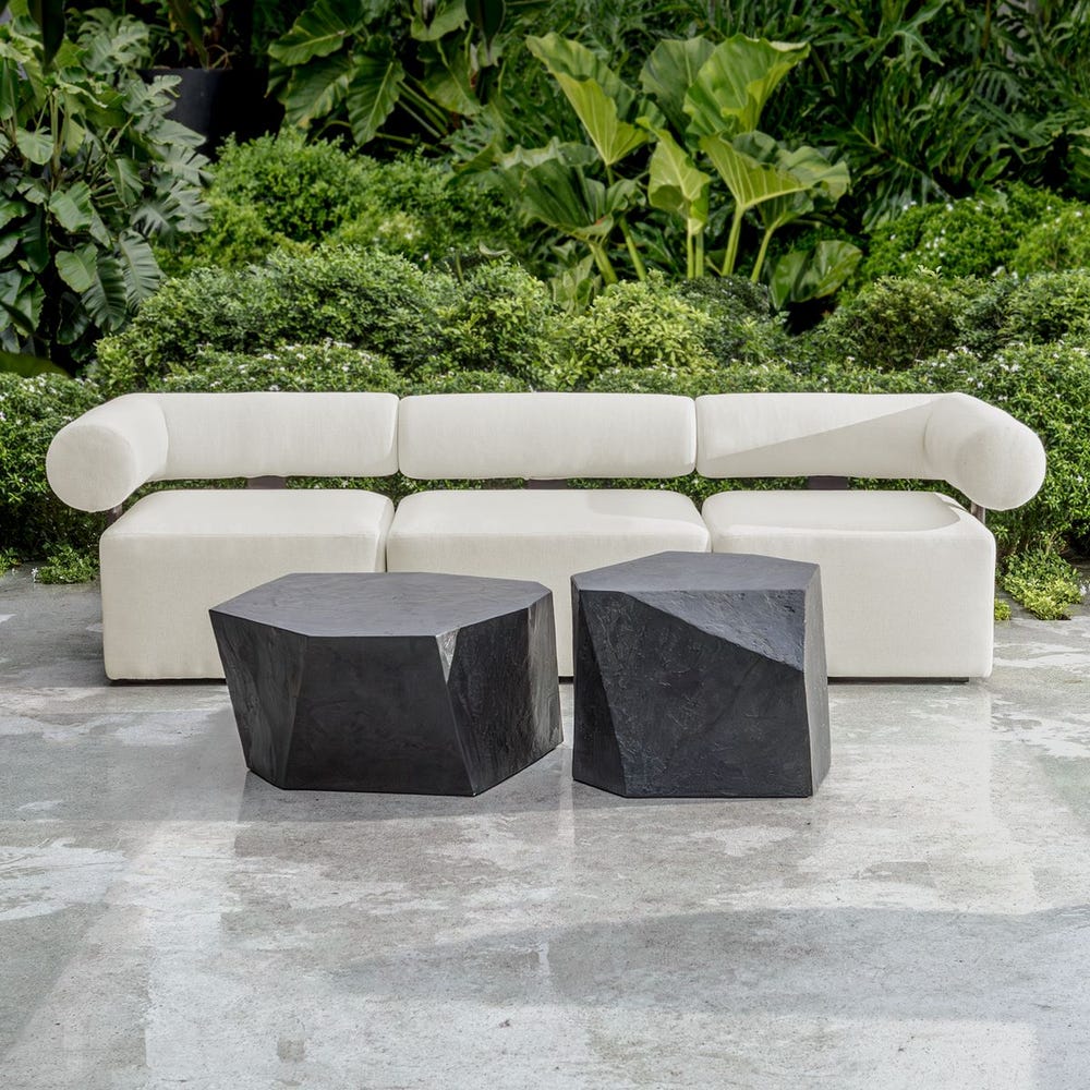 Verah White Outdoor Armless Modular Sofa/Accent Chair