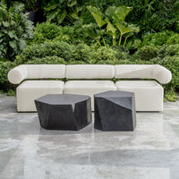 Verah White Outdoor Armless Modular Sofa/Accent Chair