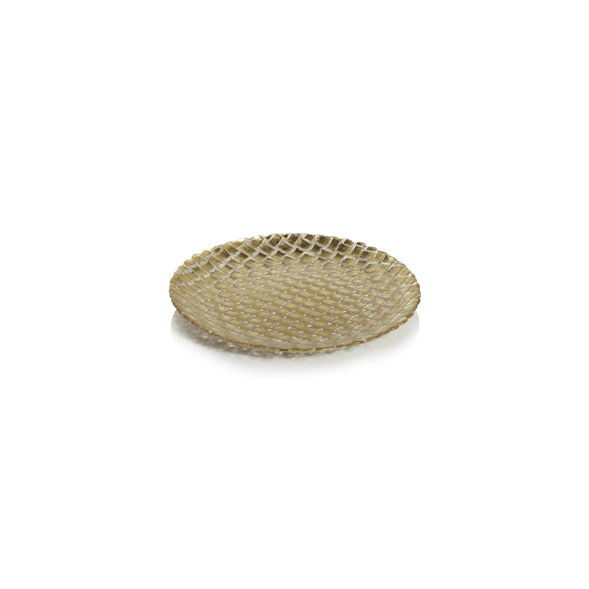 Braided Gold 8.25" Round Plate - Set of 12