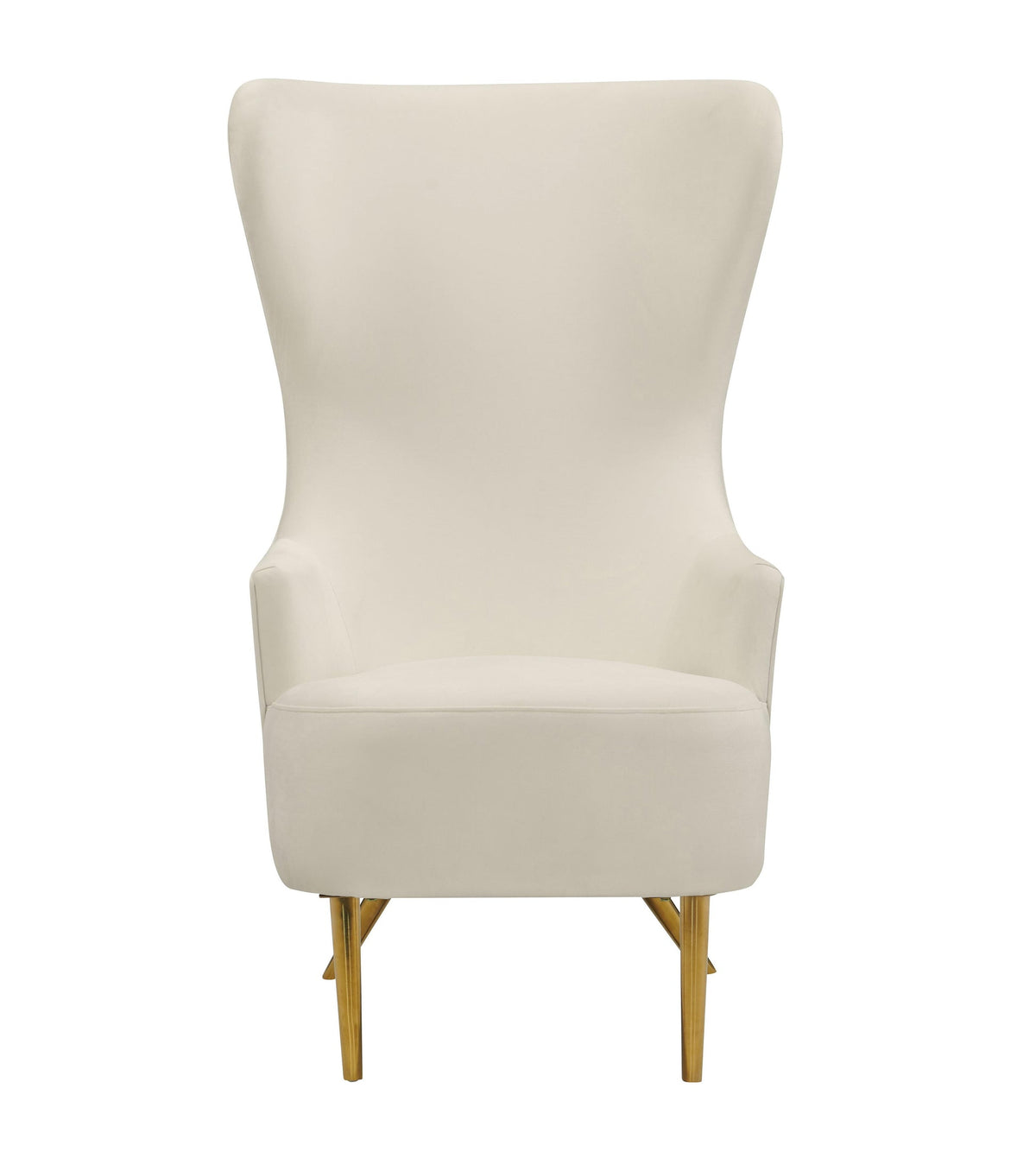 Versailles Cream Velvet Wingback Chair - Luxury Living Collection