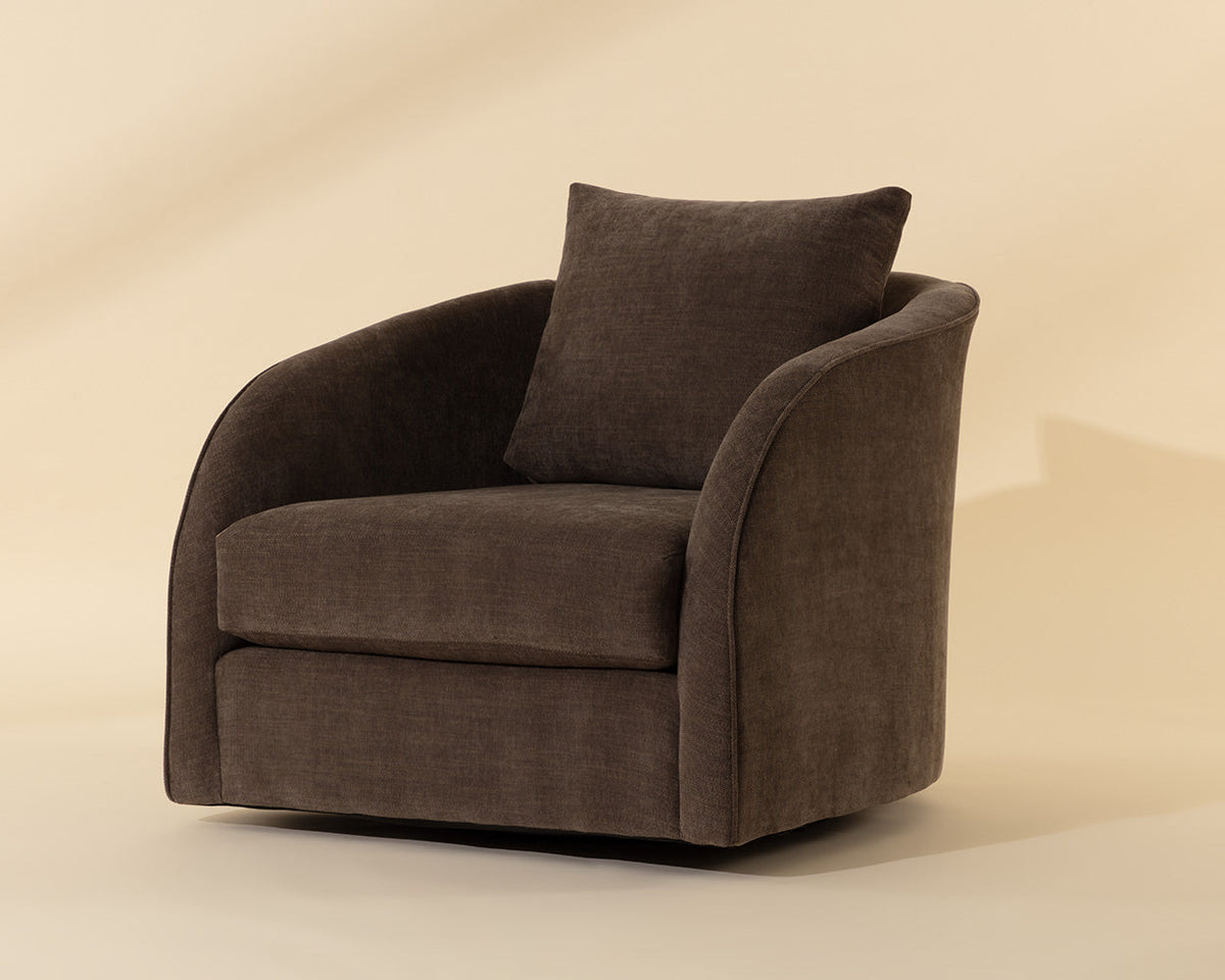 Wexford Rich Chocolate Swivel Accent Chair