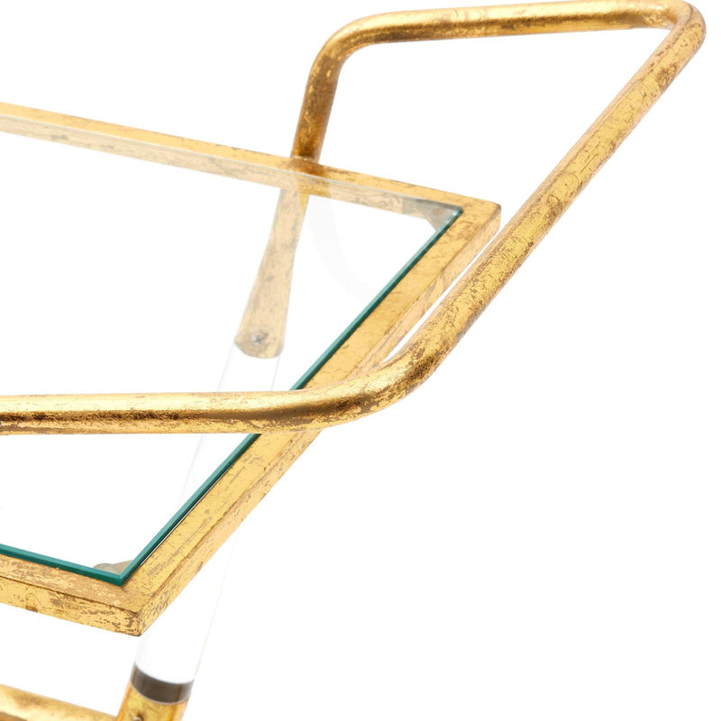 Tesai Gold & Acrylic Bar Cart