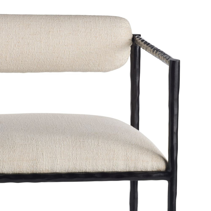 Musa White Performance Fabric Dining Chair