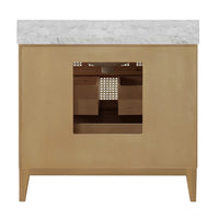 Sariah 36.5" Cerused Oak & Marble Bath Vanity