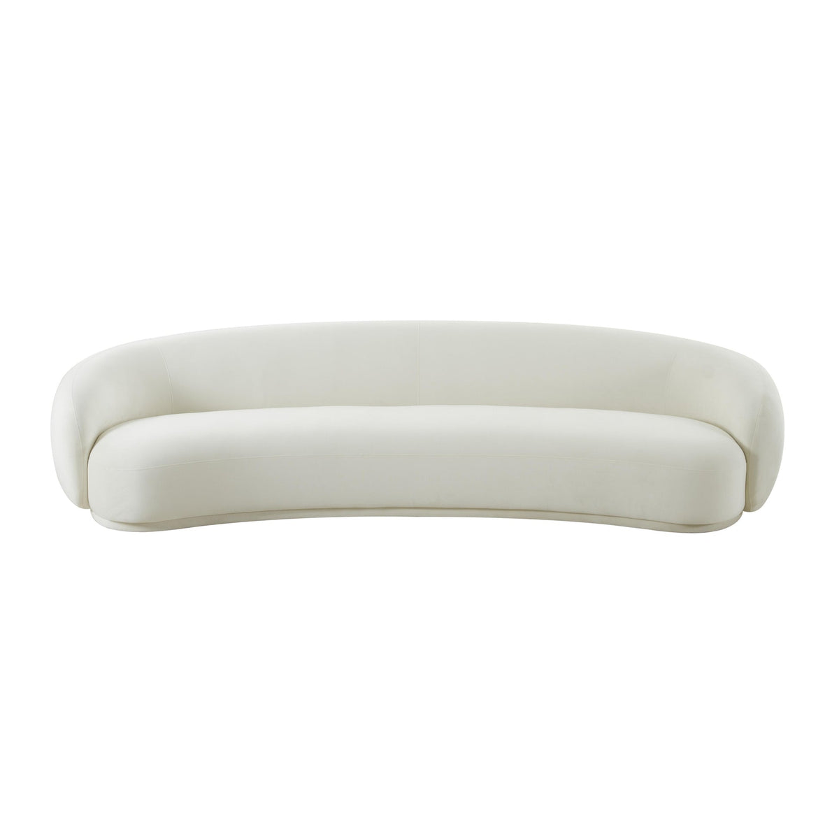 Coty Plush Cream Velvet 120" Sofa - Luxury Living Collection