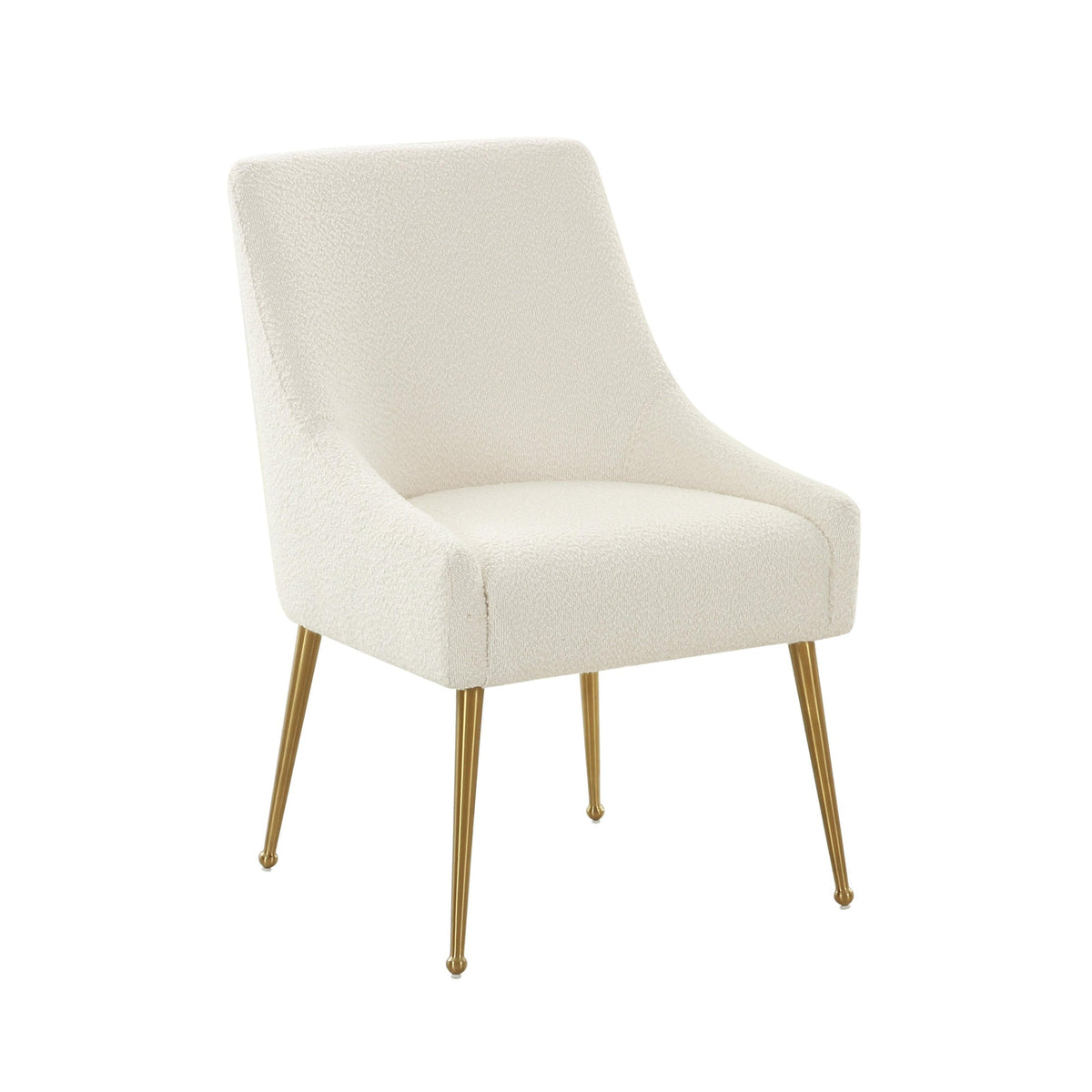 Prado Cream Boucle With Gold Frame Chair - Luxury Living Collection