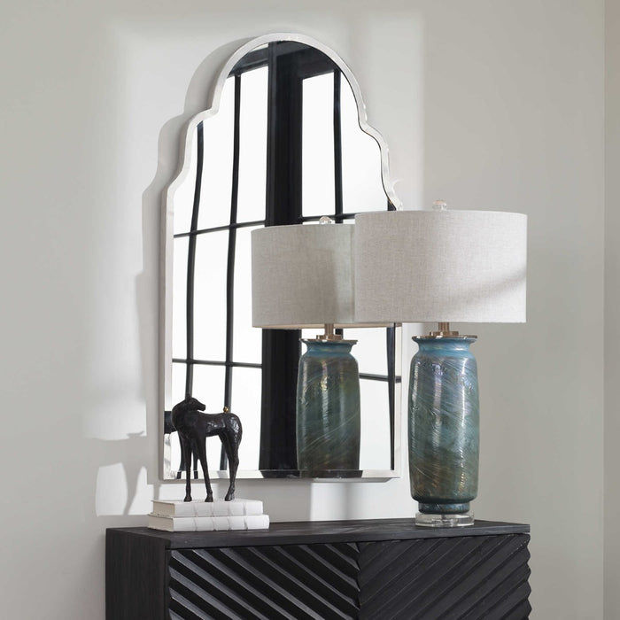Amore 26" Silver Sleek Arched Mirror