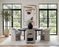Bellona Black Solid Acacia Wood Dining Table