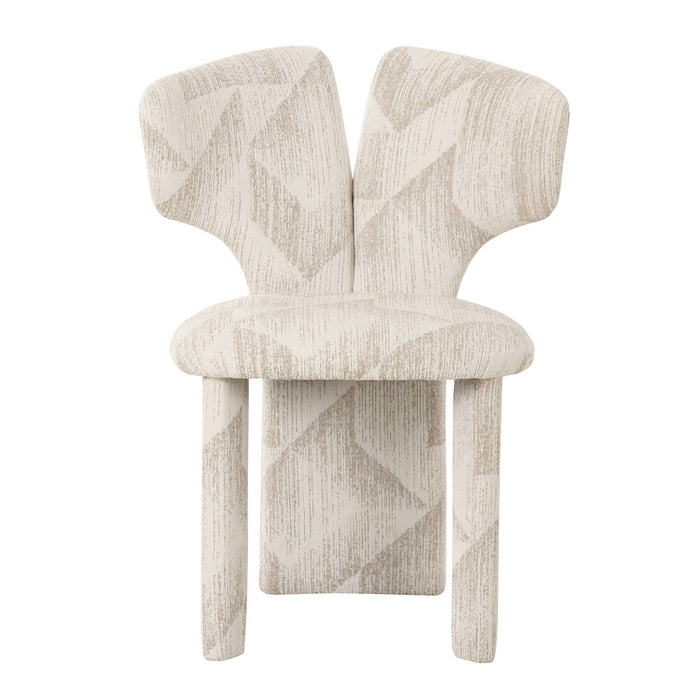 Ivy Modern Beige Pattern Fabric Dining Chair (Set of 2)