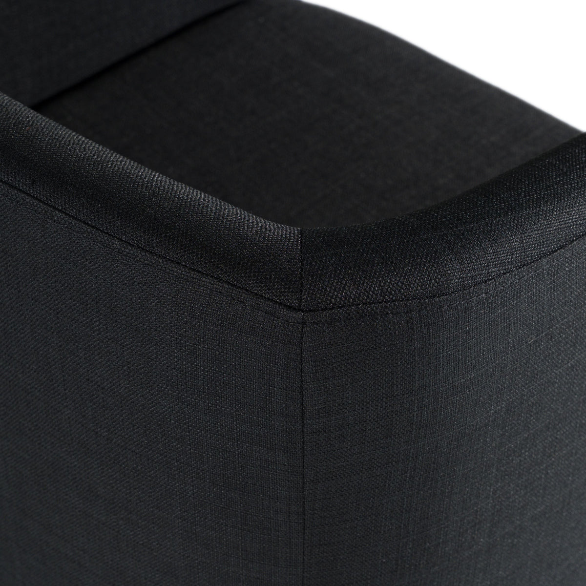 Ren Modern Black Fabric & Antique Brass Dining Chair