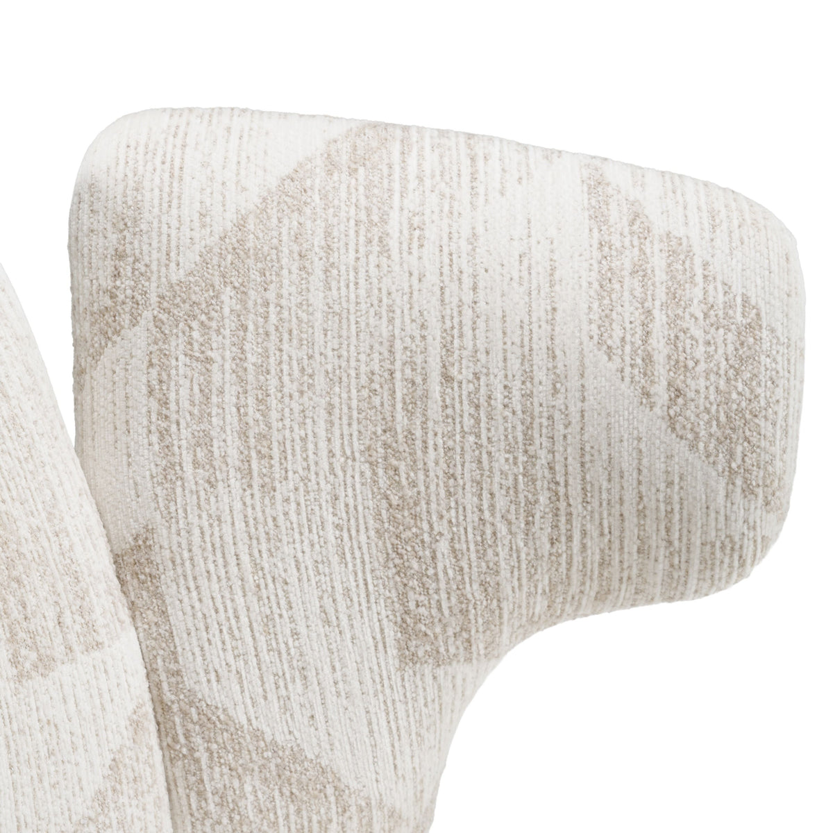 Ivy Modern Beige Pattern Fabric Dining Chair (Set of 2)