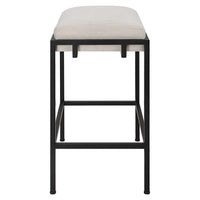 Tesley White & Matte Black Counter Stool