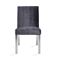 Bayfield Charcoal Grey Velvet Dining Chair