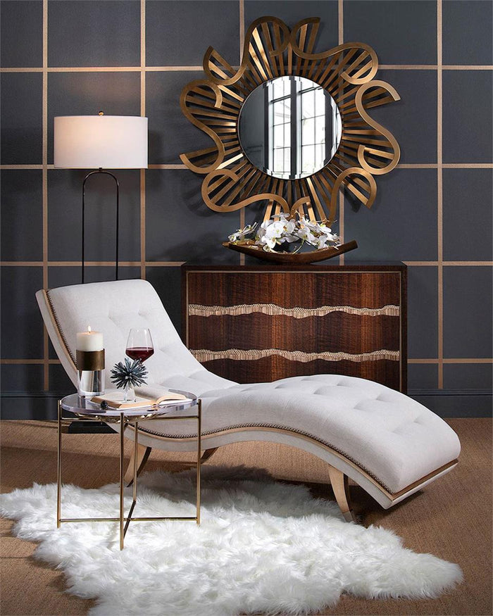 Monroe 70" Chaise with Valyrian Gold Legs
