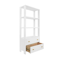 Liana Fluted White & Brass Etagere