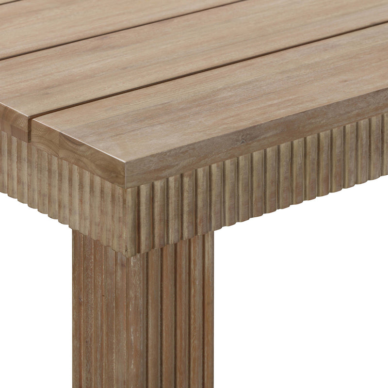 Essie Natural Outdoor 75" Rectangular Dining Table
