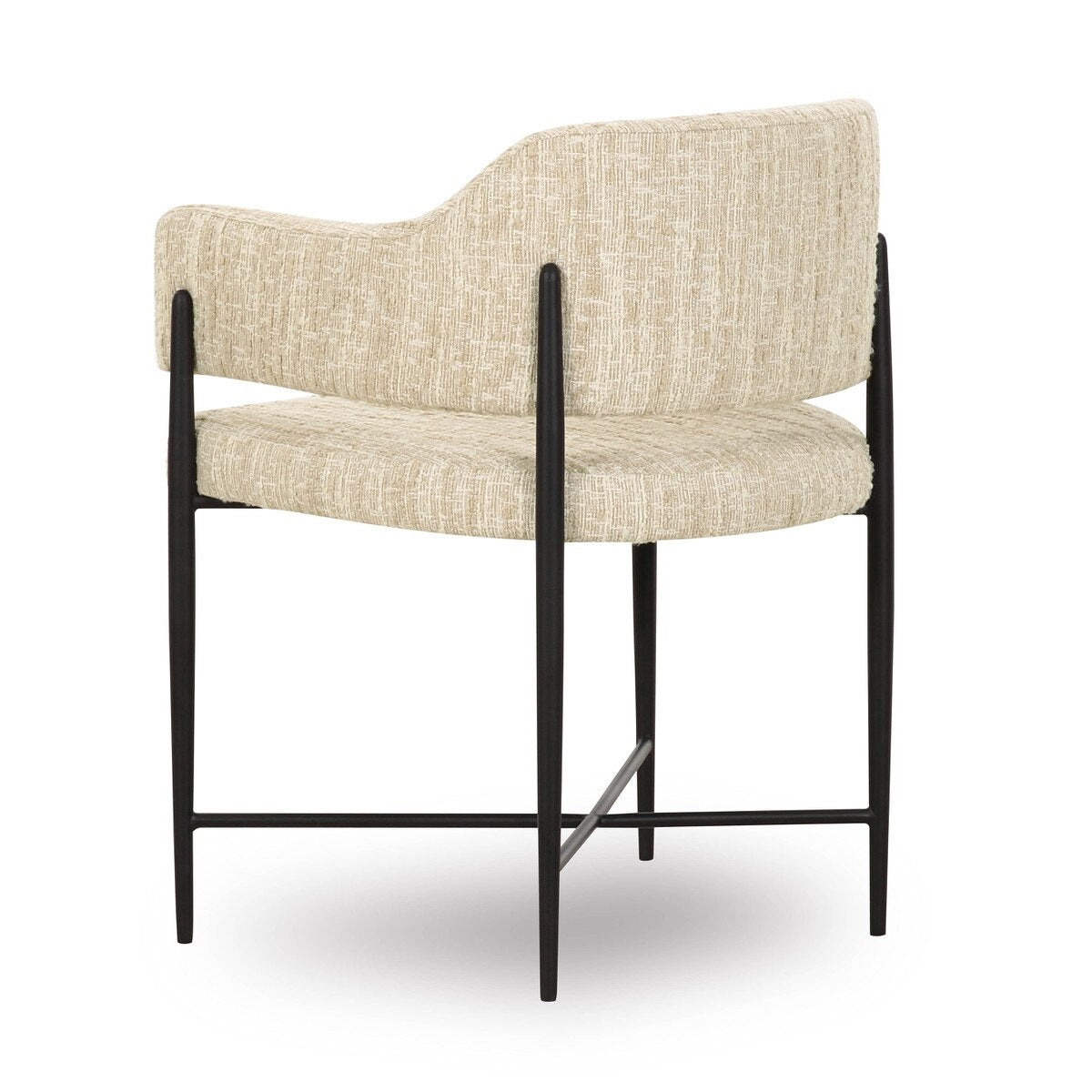 Venezio Cream Textured Performance Boucle Dining Chair