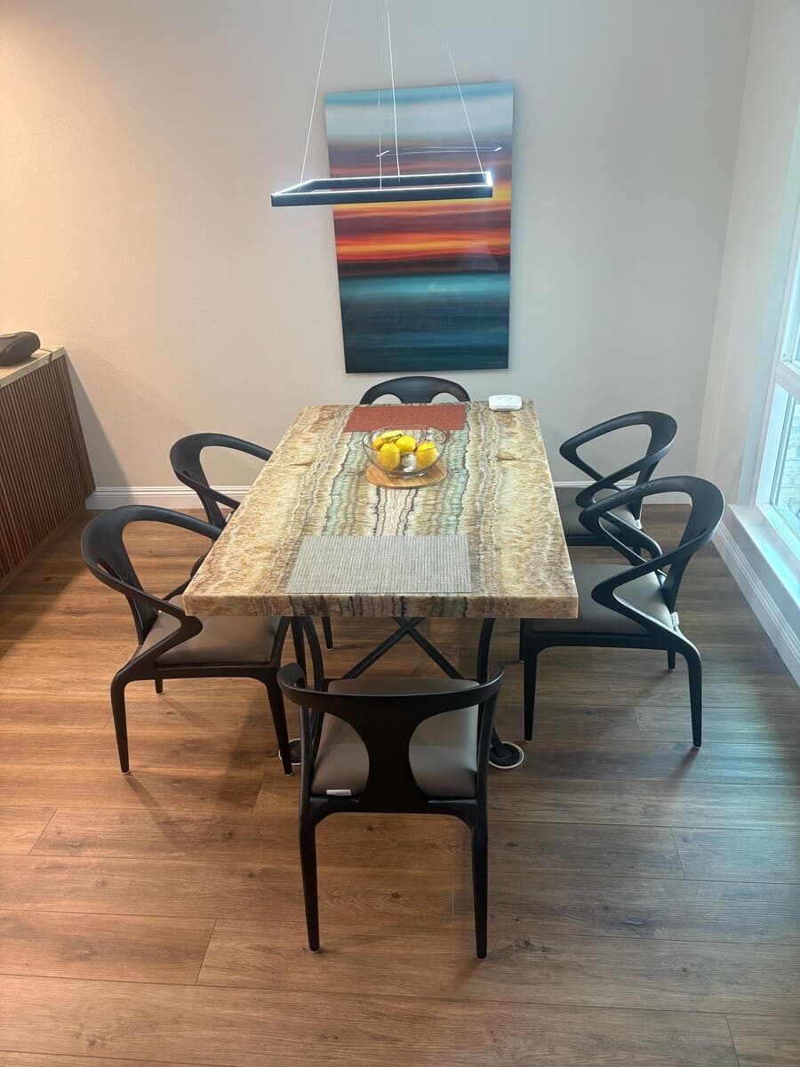 Caroline Modern Grey & Black Dining Chair