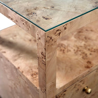 Patricia Burl Wood Nightstand