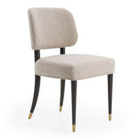 Beatriz Modern Beige & Oak Dining Chair (Set of 2)