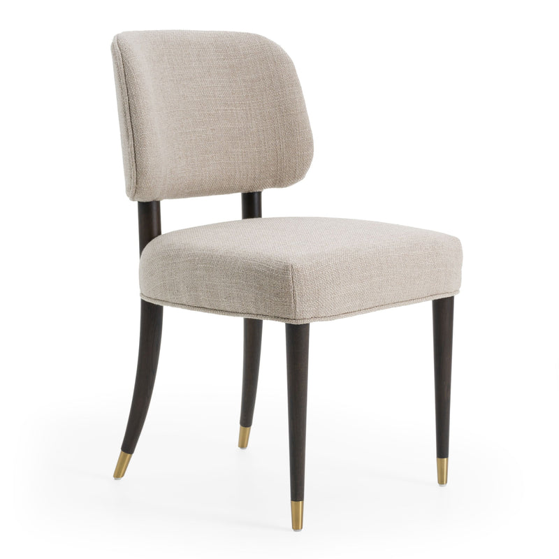 Beatriz Modern Beige & Oak Dining Chair (Set of 2)