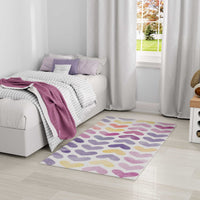Pastel Multicolour Hearts Area Rug