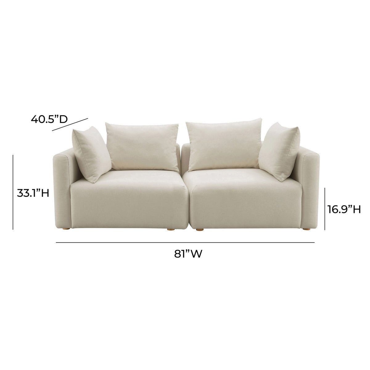 Karsyn 81" Plush Cream Performance Linen Loveseat