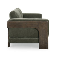 Eves 91" Olive Green Upcycled Contract-Grade Chenille Sofa