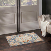 Goldie Blue Ivory Wool Persian Style Area Rug