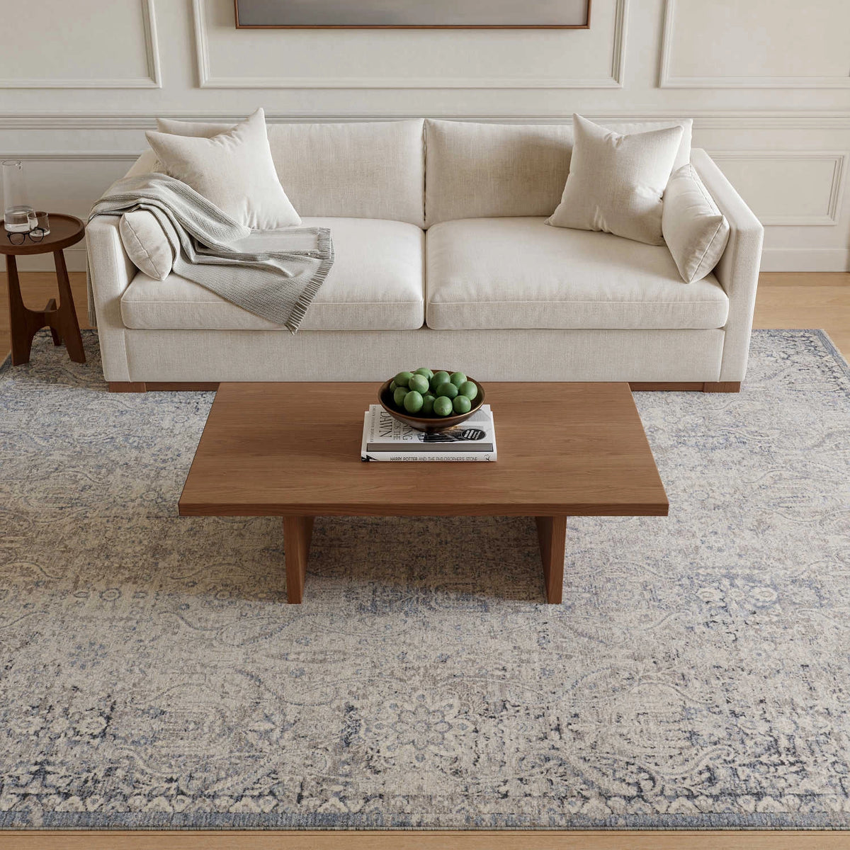 Delphine Grey Blue Area Rug