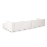 Tereasa 4-Piece Cream Performance Chenille Modular U-Sectional