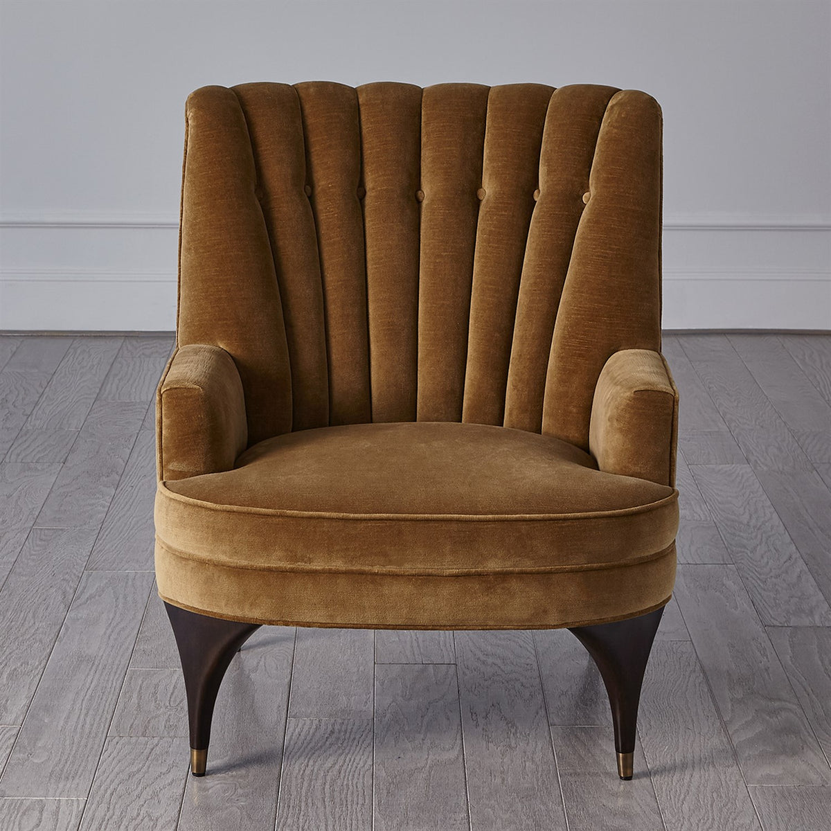 Channel Toast Velvet Accent Chair
