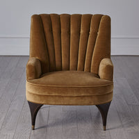 Channel Toast Velvet Accent Chair