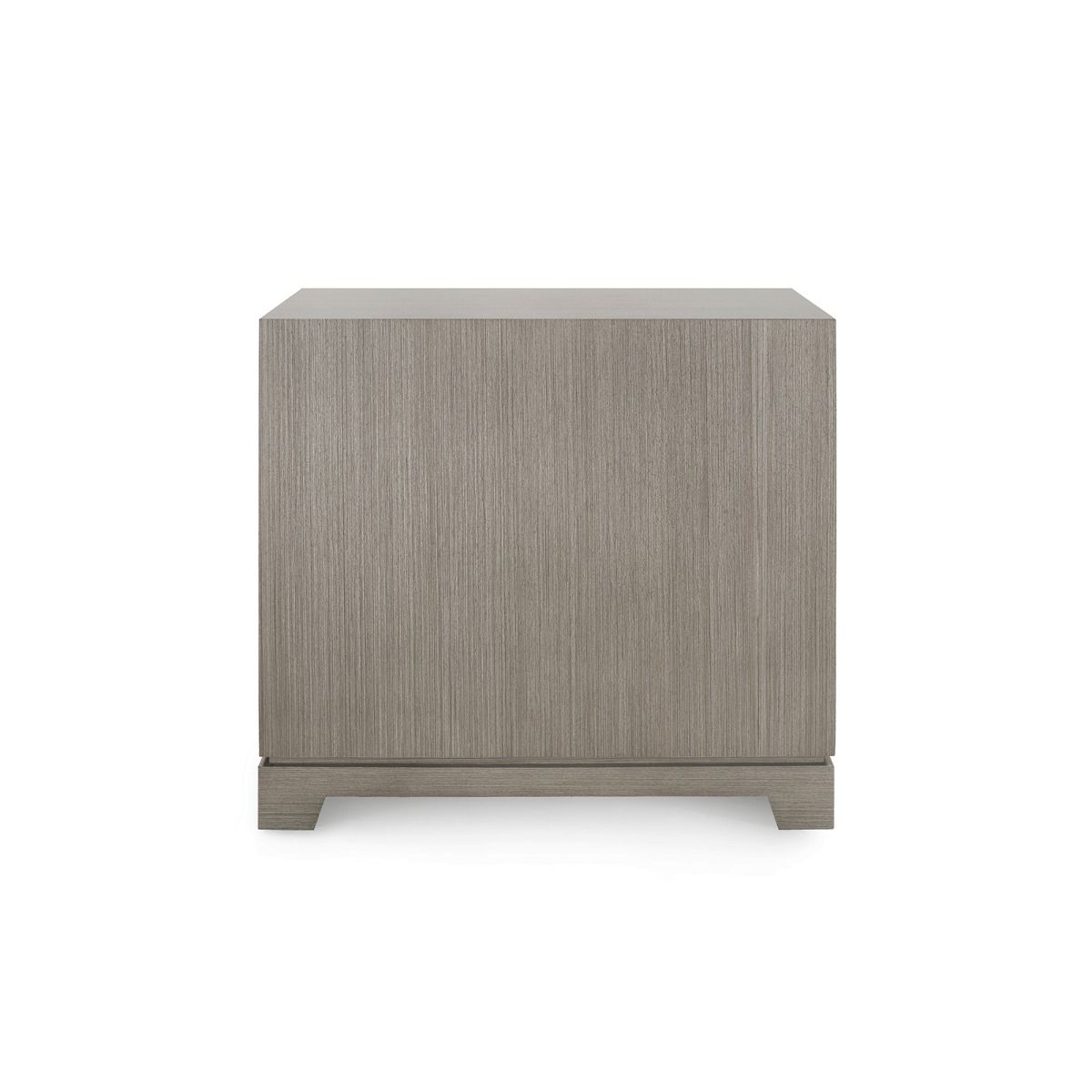 Harrison 3 Drawer Taupe Grey and Brass Nightstand
