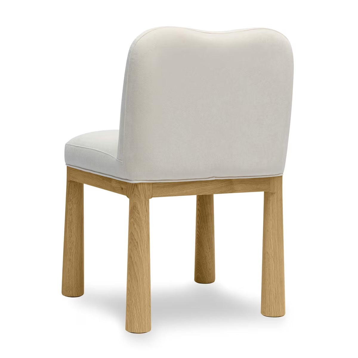 Tiara Cream Velvet Oak Dining Chair