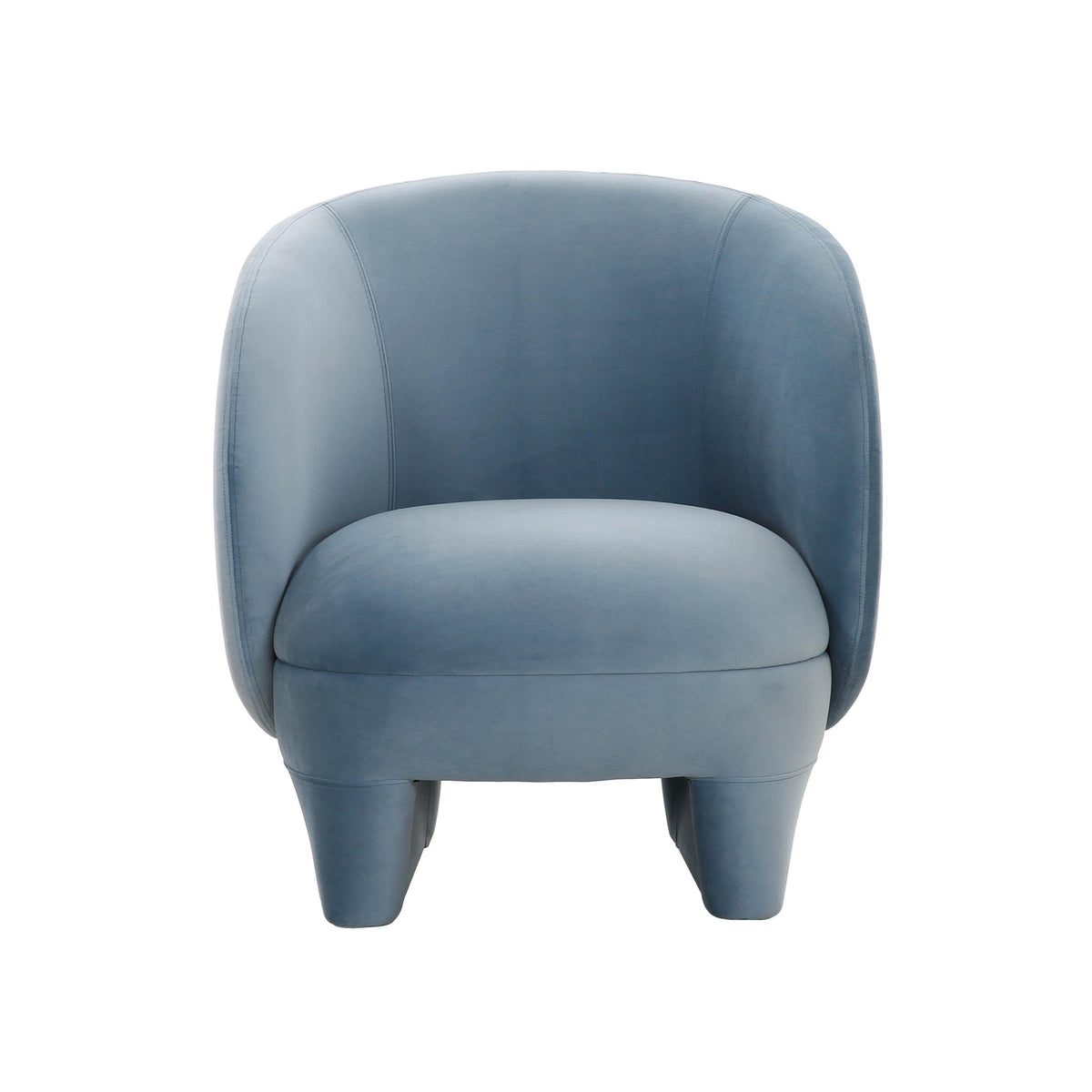 Lily Blue Performance Velvet Accent Chair