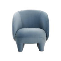 Lily Blue Performance Velvet Accent Chair