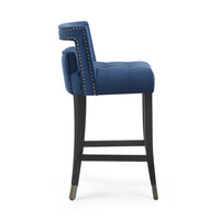 Rina Navy Performance Grade Velvet Counter Stool