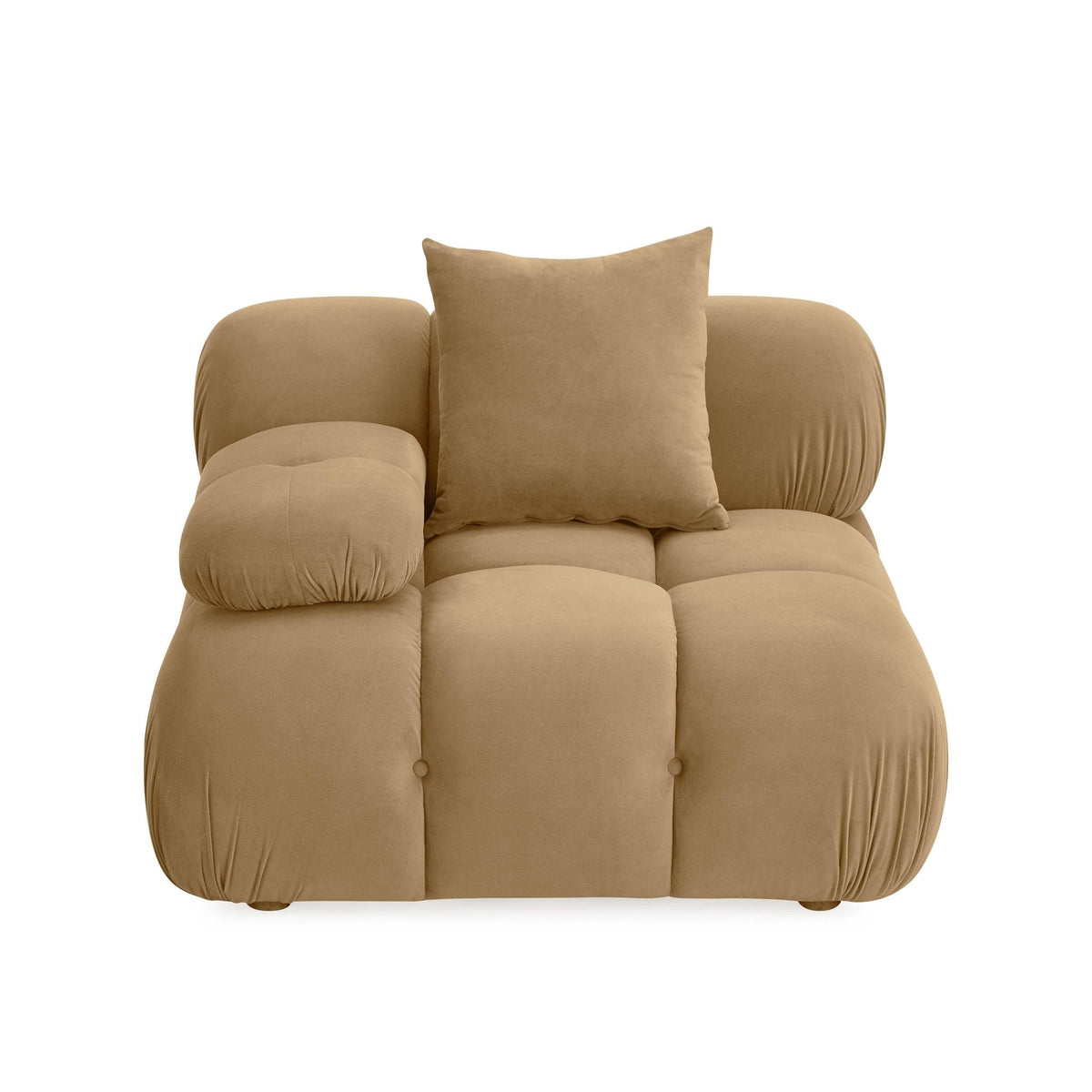 Vogue Cafe Au Lait Performance Velvet Modular Corner Chair