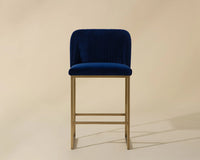 Nevin Sapphire Blue & Gold Counter Stool