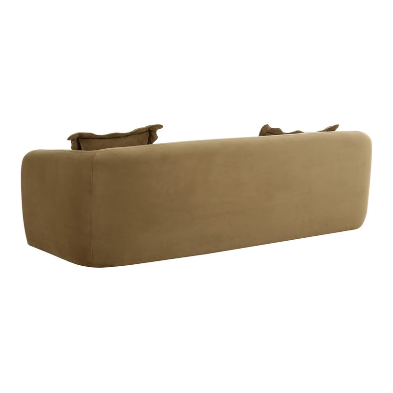 Lou Cafe Au Lait Performance Velvet Sofa