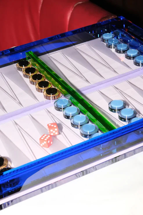 Amira European Artist Collection Crystal Backgammon