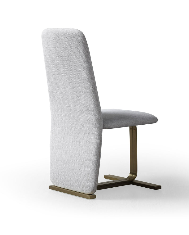 Shale Modern Beige Linen + Brushed Brass Dining Chair (Set of 2)