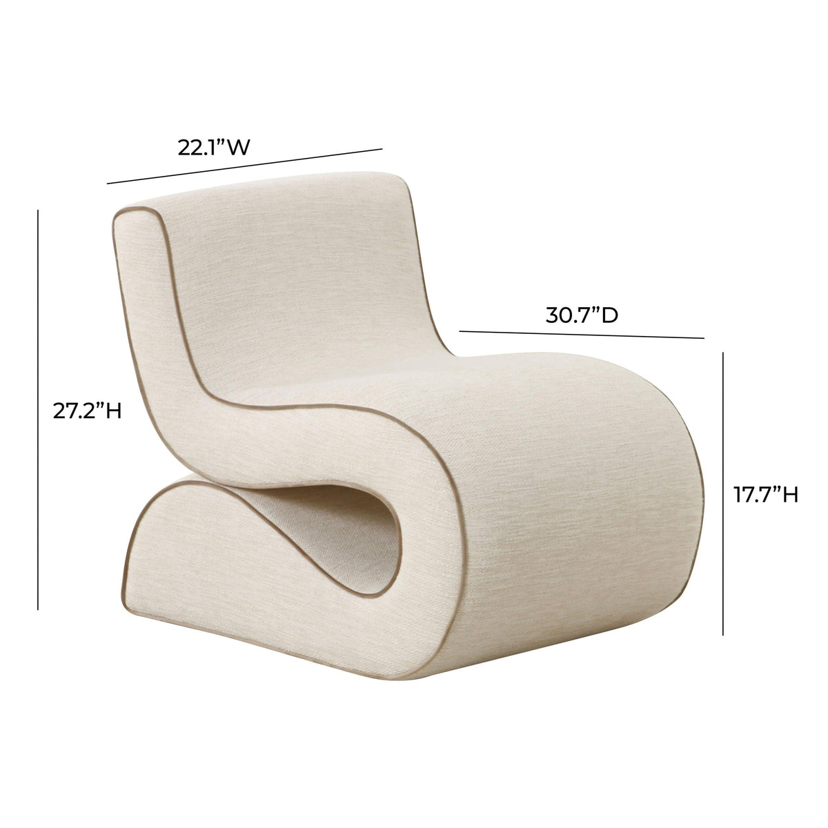 Selene Cream Performance Basketweave Accent Chair