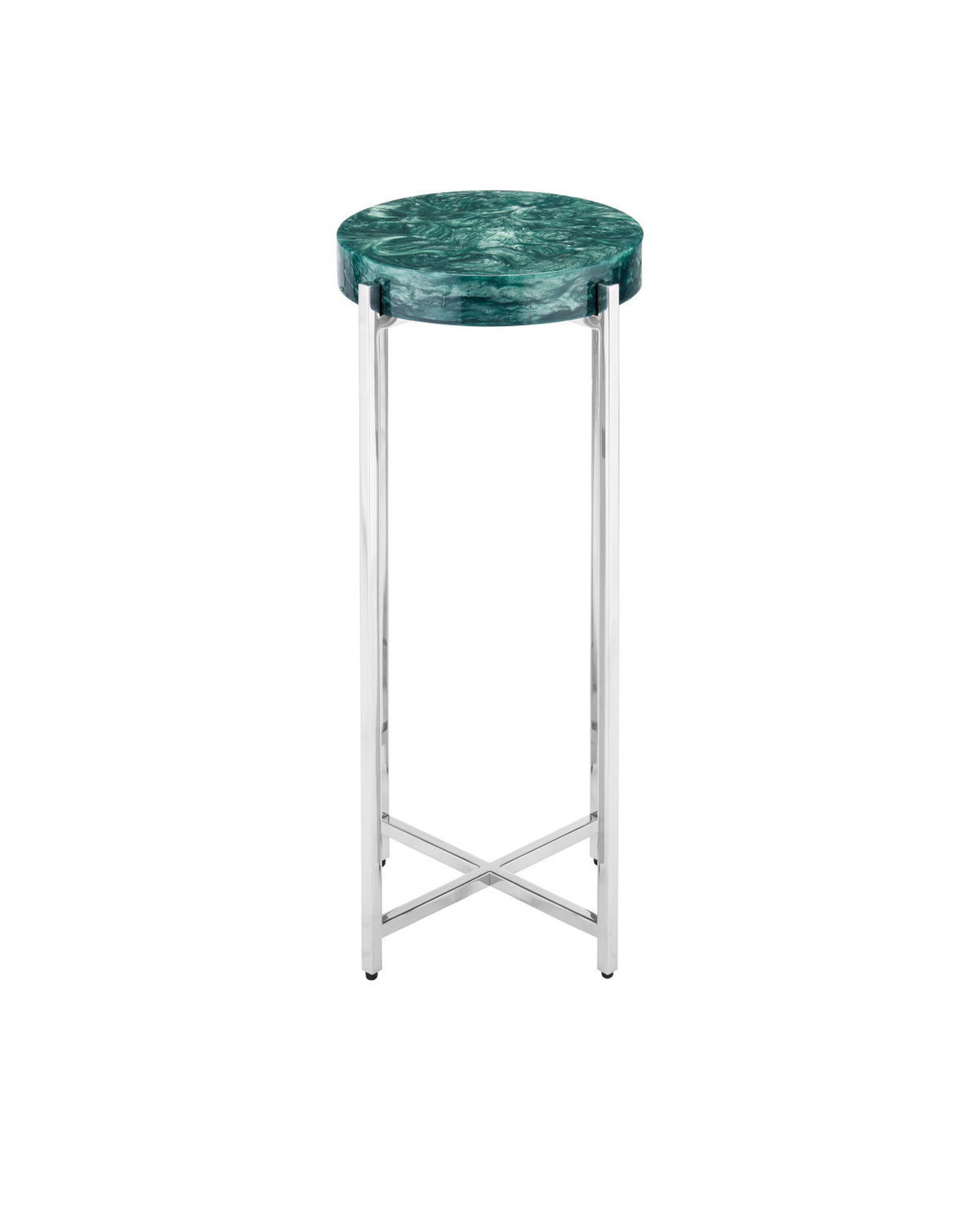 Sienna Teal & Brass Martini Table