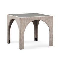 Teresa Beige Performance Chenille Game Table and Two Ottomans Set